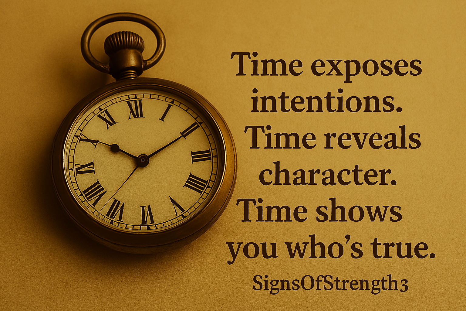 Wisdom Time The Truth Behind Time: Lets Talk About It : – SignsOfStrength